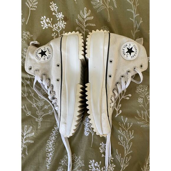 Converse Run Star Hike High Egret Platform Sneaker - Size 8 - Picture 6 of 8